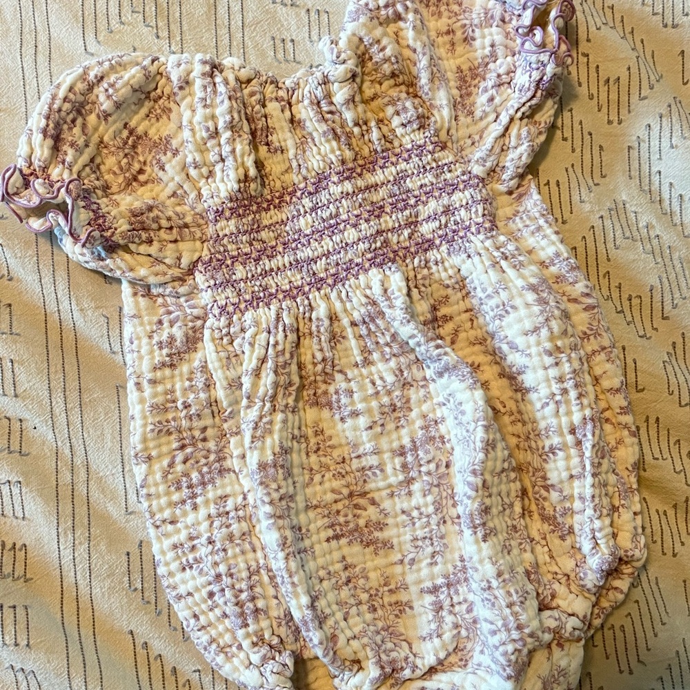 Nothing Fits But Lavender & Cream Infant Romper